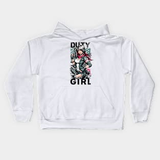 Duty Girl Kids Hoodie